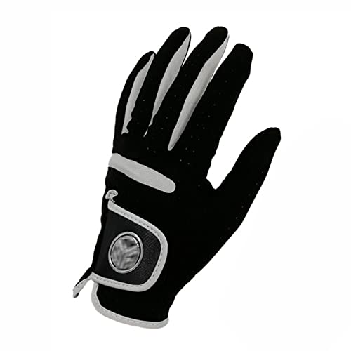 Herren-Golfhandschuhe Einzel-Mikrofasertuch Atmungsaktive Verschleißfeste Golfhandschuhe 2XL Schwarz Für Linke Hand von ZXQW