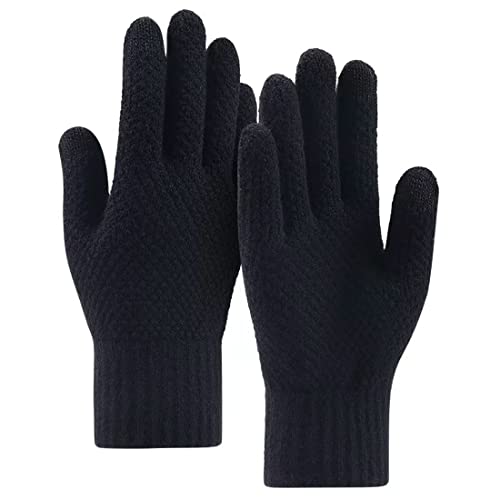 Handschuhe Winter Herren, Touchscreen Thermohandschuhe, Männer Thermo Winterhandschuhe Strick Fingerhandschuhe Fahrradhandschuhe Laufhandschuhe Motorradhandschuhe Arbeitshandschuhe Herren & Damen von ZXYJMXN