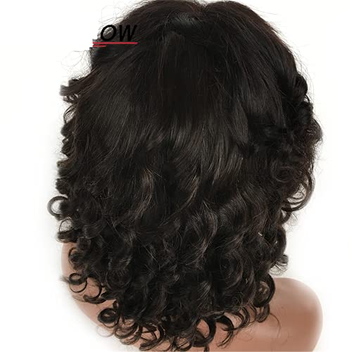 ZYC Gelockte Haarperücke 100% indische Haarperücken 4 * 4 lockige Verschlussperücke für Schwarze Frauen Remy Hair Spitze Perücken echtes Haar von ZYC
