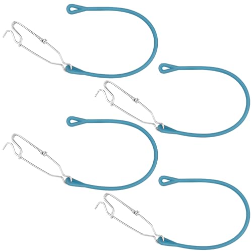 ZYMIADOU 4 x Deeply Sea Trolling Fish Pin Puffer Fast Fishing Clip Ersatz Angelhaken Köder Connector mit Shock Cord Downrigger Weight Snubber von ZYMIADOU