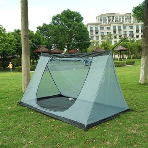 Campingzelt, für den Außenbereich, verdicktes Polyester, 2-Mann-Netz-Zelt, ohne Stange, graues Innenzelt für Camping, Wandern, Backping Abenteuer von ZYWUOY