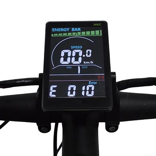 E-Bike-LCD-Display, 9,1 cm (3,6 Zoll) TFT großer bunter Bildschirm M6C E-Bike Roller Meter Panel Ebike Zubehör, ohne 5pin SM Kabel von ZYWUOY