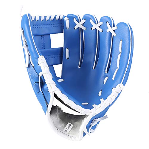 ZYYRSS Baseballhandschuh Sportschlaghandschuhe mit weichen, soliden PU-Lederverdickungskrügen Softballhandschuhe 12,5 Zoll für Jugendliche Erwachsene Linkshänder Handschuh von ZYYRSS