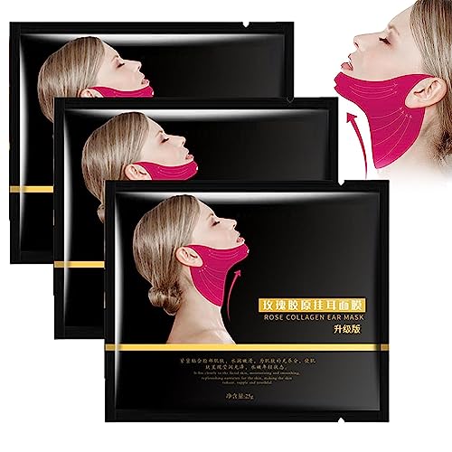 ZZAFDZ Crazy Lift Kinn- und Halsmaske 【Neu】 Halsstraffende Maske, Facelift-Tape, Kinnlift-Halsmasken zur Straffung, V-Linien-Formende Gesichtsmasken,3Pcs von ZZAFDZ