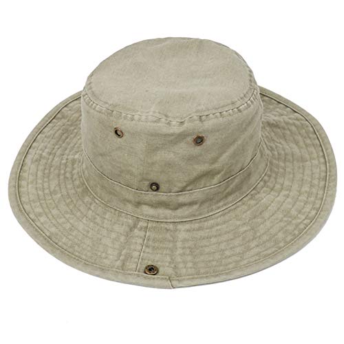 ZZDH Sonnenhut Sommersonne Hüte für Frauen Männer Baumwolle Washed Outdoor Angeln Hüte Weibliche Strandkappen Herren Damen Sommer Hut (Color : Beige) von ZZDH