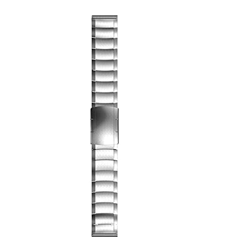 ZZDH Uhrenarmband Metall Edelstahl uhrband poliert 20mm 22mm Schnellspanner Metalluhrband Armband schwarz, Silber Geeignet für Männer und Frauen (Band Color : Silver, Band Width : 20mm) von ZZDH