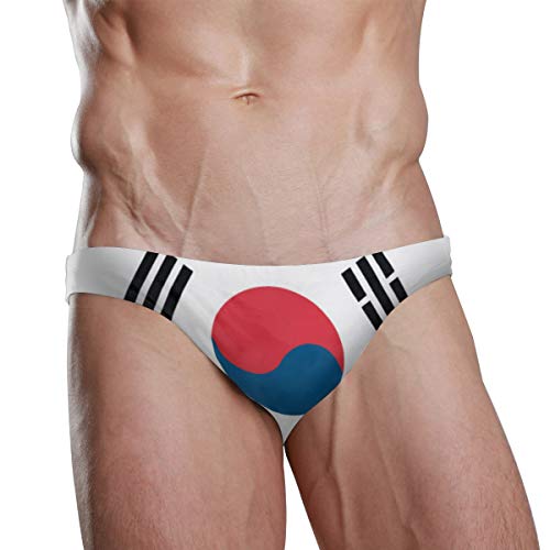 ZZKKO Herren-Bikini, Südkorea-Flagge, Strand-Bikini für Männer, Schwimm-Unterwäsche, Größe M von ZZKKO