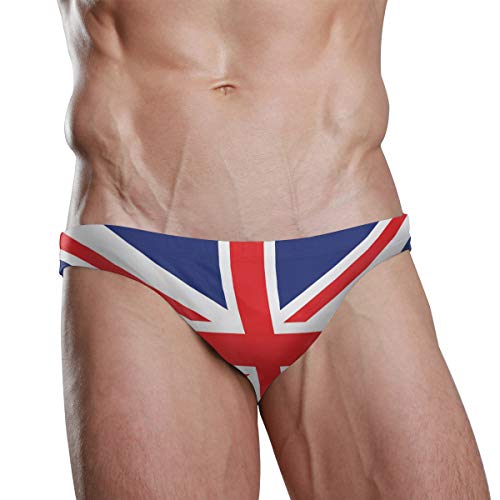ZZKKO Herren-Bikini, britische Flagge, Strand-Bikini für Herren, Schwimm-Unterwäsche, Größe 3XL von ZZKKO
