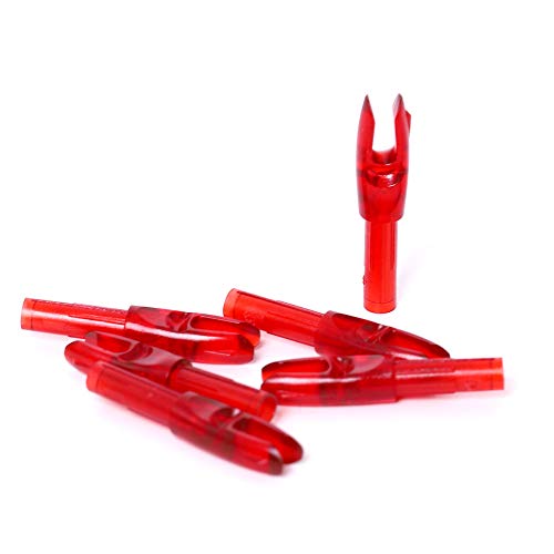ZZYB Bogenschießen Kunststoff Pfeilnocken Einfügen Nock Pin Für Innendurchmesser 4,2mm Pfeil Welle 50 Stücke (Rot) von ZZYB