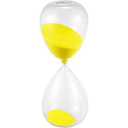 ZZYQDRTT Eleganter Glas-Sand-Timer: tropfenförmige Eieruhr für Wohnkultur und Kochen, 5 Minuten Dauer, leuchtendes Gelb, perfektes Weihnachts- und Geburtstagsgeschenk von ZZYQDRTT