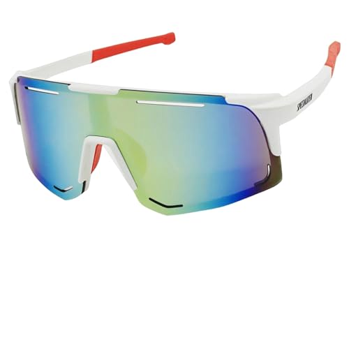 ZZZOLX Sonnenbrille Herren Radfahren Sonnenbrille Männer Frauen Mountainbike Rennrad Brille Radfahren Outdoor Sport Brille Wandern Goggles.-Weißgold-Multi von ZZZOLX