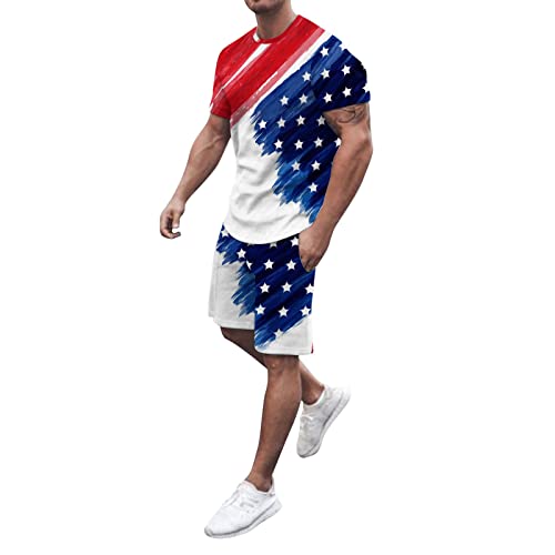 Zannycn Schlafanzug Herren Kurz Pyjama Kragen Kurzarm Top Zweiteiler Nachtwäsche Hausanzug Sleepwear Kurzarm Sportswear Kurzarm-T Kurzarm Shorts von Zannycn