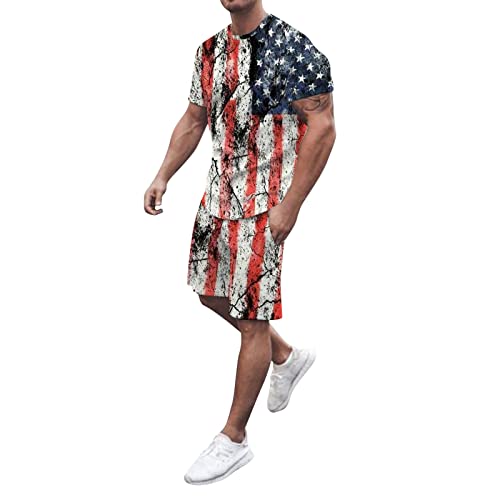 Zannycn Schlafanzug Herren Kurz Pyjama Kragen Kurzarm Top Zweiteiler Nachtwäsche Hausanzug Sleepwear Kurzarm Sportswear Kurzarm-T Kurzarm Shorts von Zannycn