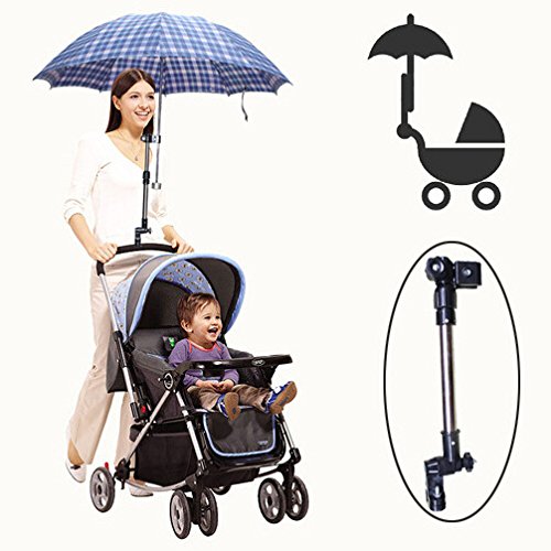 Regenschirm-Halterung, verstellbar, für Fahrrad / Rollstuhl / Rollator / Roller / Kinderwagen / Angel / Golftrolley von Zantec