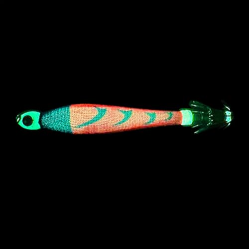 Zceplem Im Dunkeln leuchtender Tintenfischköder, künstlicher manipulierter Köder,Glow Fishing Tintenfischköder - Leuchtender Tintenfischköder, Angelzubehör für Süßwasser, Salzwasser, Tiefseeangeln und von Zceplem