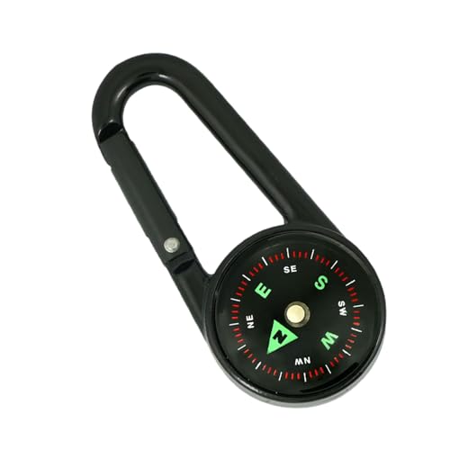 Zceplem Kleiner Kompass Schlüsselanhänger | Outdoor Mini Clip On Einseitiger Kompass | Taschenkompass mit klarer Skala für Erkundung, Feldübung, Bergsteigen, Wandern, Camping von Zceplem