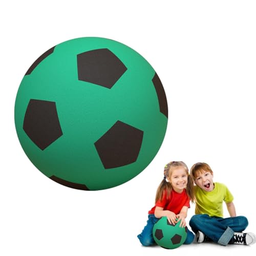 Zceplem Leiser Fußball, Schaumstoff-Fußball - Schaumstoff-Dämpfer-Fußball,Weicher Schaumstoff-Sportball für Kinder, drinnen und draußen, Fußball für Spielübungen im Hinterhof von Zceplem