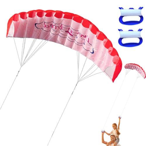 Zceplem Lenkdrachen, Parafoildrachen - Fallschirm-Hochflugdrachen mit 1,4 m Doppelleinen | Fallschirmdrachen für Flugspaß, Riesendrachen für Erwachsene, Strand, Park, Outdoor von Zceplem