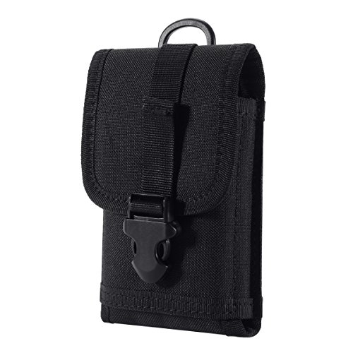 Zeato EDC Taktische Militär-Tasche mit Gürtelclip, Nylon, Touch-Duty für iPhone 11/X/XR/XS 7 Plus 6S 6 Plus Galaxy Note 5 S10 S8 S7 Edge LG Sony und mehr (schwarz) von Zeato