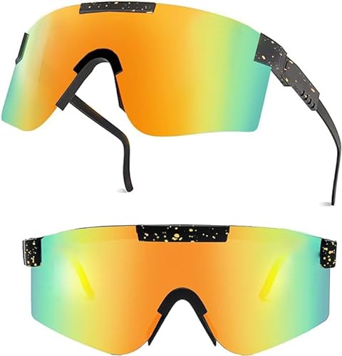 Zebbyee Outdoor Sports Polarisierte Sonnenbrille für Damen Herren UV400 Schutz im Freien Fahrradbrille Wandern Laufen Fischen Surfen Sport Sonnenbrille Baseball Golf Trendige Fahrradbrille von Zebbyee