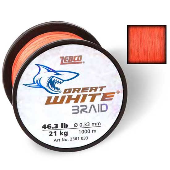 Zebco Great White Braid 1000 M Orange 0.380 mm von Zebco