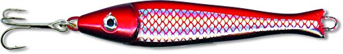 Zebco Premium Z-Sea Ruby Head Pilker Angelköder Meeres Angel Zubehör Hochseeangeln Norwegen, schwarz/rot, 75 g/Hakengr. 1 von Zebco