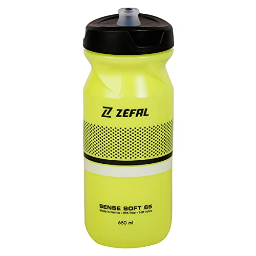 Zefal Unisex – Erwachsene Sense M65 Trinkflasche, neon gelb/sw/weiß, 650ml von ZEFAL