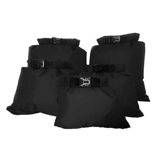 Zeiwohndc Wasserdichte Trockensäcke mit Roll-Top, leicht, für Reisen, Boote, einfach zu verwenden für Wanderungen, 5 Stück, Schwarz von Zeiwohndc
