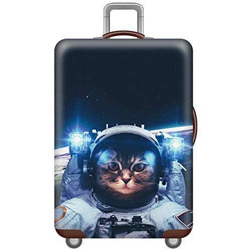 3D Katze Reise Kofferschutzhülle Elastische Kofferhülle Gepäck Cover,Waschbare Kofferhülle, Reisetasche Kofferbezug,Kofferhülle, Luggage Cover Mit Reißverschluss (Styple 2#,M) von Zelbuck