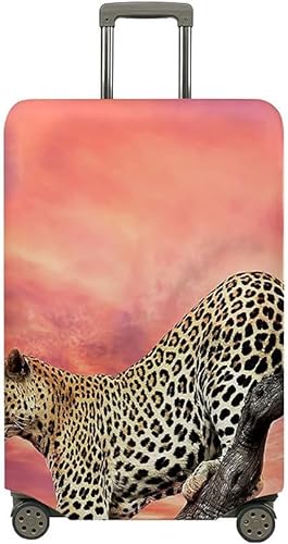 Leopardenmuster Kofferschutzhülle Elastisch 18-32 Zoll, 3D-Kreativdruck Gepäck Cover Reisekoffer Hülle Trolley Case Schutzhülle Luggage Cover Waschbare (Styple 2#,M) von Zelbuck
