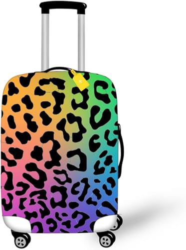 Leopardenmuster Kofferschutzhülle Elastisch 18-32 Zoll, 3D-Kreativdruck Gepäck Cover Reisekoffer Hülle Trolley Case Schutzhülle Luggage Cover Waschbare (Styple 8#,M) von Zelbuck