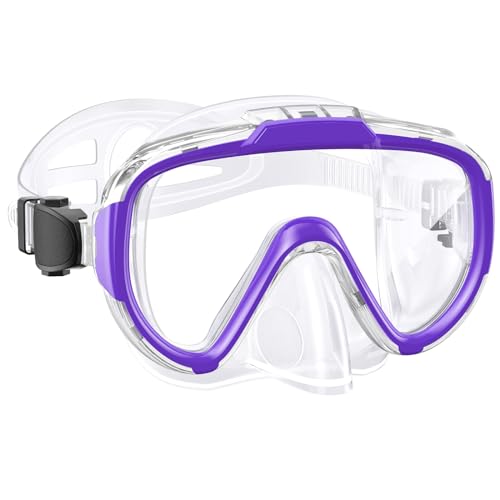 Zeligerstar Taucherbrille Kinder, 180° Panorama Kinder Schnorchelmaske, Tempered Glass Schwimmbrille, Anti-Nebel Tauchmaske Kinder für 5-15 Jahre Jungen Mädchen Jugendliche von Zeligerstar