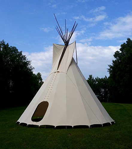 komplettes Ø 4m Tipi Indianerzelt Wigwam Indianer Zelt Sioux, Yakari Style Indianertipi von Zelte-Max
