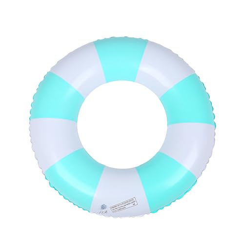 Schwimmreifen Schwimmring Erwachsene Retro-Stil Aufblasbare Schwimmreifen Lustiges Pool Float Spielzeug Schwimm Schwimmbecken Float für Badespaß Sommerpool Strandparty Wasseraktivitäten (blau) von Zempertoopa