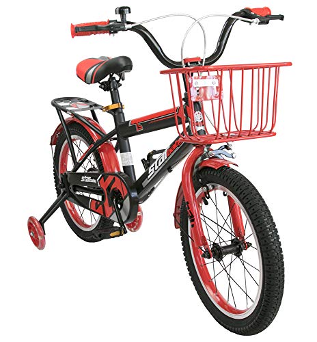 Zerimar Kinderfahrräder 3-11 Jahre | Fahrräder für Jungen und Mädchen | Fahrradräder und Korb | Citybike für Kinder | 12, 16, 18 und 20 Zoll Fahrräder | 16 Zoll rote Farbe von Zerimar