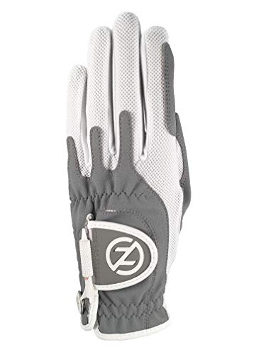 Zero Friction Damen Kompressions-Passform Synthetisch Linke Hand Golfhandschuh, Einheitsgröße, Grau von Zero Friction