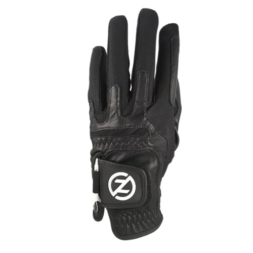 Zero Friction Herren Ultra Feel Cabretta-Leder Linke Hand Golfhandschuh, Schwarz von Zero Friction