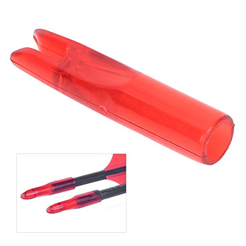Zerodis Pfeilnocke, Mehrzweck-Pfeilnocke aus Kunststoff, Hohe Festigkeit für 6 Mm Schaft (Rot) von Zerodis