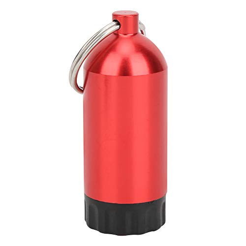 Zerodis Tauchflaschen O Ringe, Mini Dichtungs Tauchflaschen Aufbewahrungsflasche Aluminiumlegierung Outdoor Sicherheit Erwachsene Tauchen Schwimmen für Zylinderventile (Rot) von Zerodis