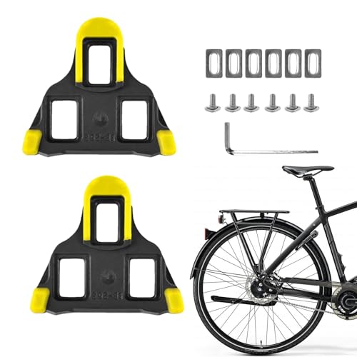 Fahrradpedal-Klampen, Fahrrad-Klampen,Fahrradschuhe Cleat | REIT-Stollen, 6-Grad-Schwimmsystem, Fahrrad-Stollen, Rennrad-Stollen für Straßen- und Indoor-Fahrradschuhe von Zestvria