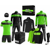 Zeus Apollo Fußball Set Teamwear Box 12-teilig Neon Grün Schwarz von Zeus