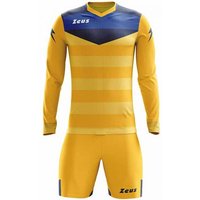 Zeus Argo Torwart Set Langarm Trikot mit Shorts Gelb Navy von Zeus