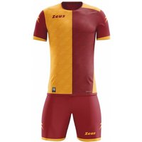 Zeus Icon Teamwear Set Trikot mit Shorts rot gelb von Zeus