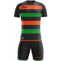Zeus Icon Teamwear Set Trikot mit Shorts schwarz orange grün von Zeus