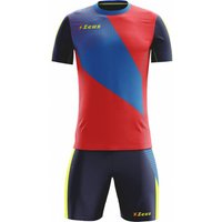 Zeus Kit Alex Herren Trikot-Set mit Shorts rot royal von Zeus