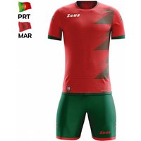 Zeus Mundial Teamwear Set Trikot mit Shorts rot grün von Zeus