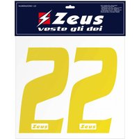 Zeus Nummern-Set 1-22 zum Aufbügeln 10cm gelb von Zeus
