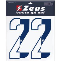Zeus Nummern-Set 1-22 zum Aufbügeln 10cm halb navy von Zeus