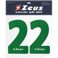 Zeus Nummern-Set 1-22 zum Aufbügeln 23cm Senior grün von Zeus