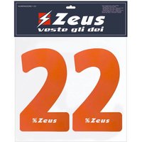 Zeus Nummern-Set 1-22 zum Aufbügeln 23cm Senior orange von Zeus